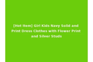 [Hot Item] Girl Kids Navy Solid and Print Dress Clothes with Flower Print and Silver Studs