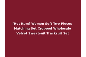[Hot Item] Women Soft Two Pieces Matching Set Cropped Wholesale Velvet Sweatsuit Tracksuit Set