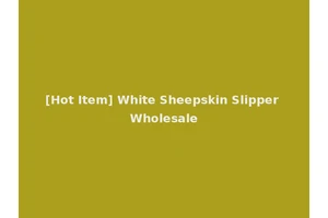 [Hot Item] White Sheepskin Slipper Wholesale