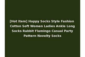 [Hot Item] Happy Socks Style Fashion Cotton Soft Women Ladies Ankle Long Socks Rabbit Flamingo Casual Party Pattern Novelty Socks