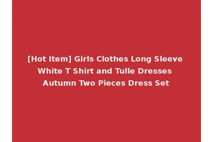 [Hot Item] Girls Clothes Long Sleeve White T Shirt and Tulle Dresses Autumn Two Pieces Dress Set