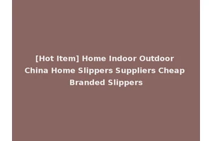 [Hot Item] Home Indoor Outdoor China Home Slippers Suppliers Cheap Branded Slippers