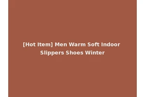 [Hot Item] Men Warm Soft Indoor Slippers Shoes Winter