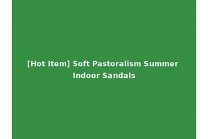 [Hot Item] Soft Pastoralism Summer Indoor Sandals