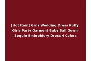 [Hot Item] Girls Wedding Dress Puffy Girls Party Garment Baby Ball Gown Sequin Embroidery Dress 4 Colors