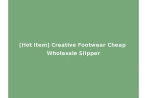 [Hot Item] Creative Footwear Cheap Wholesale Slipper