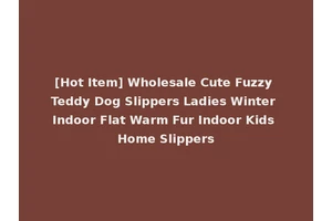 [Hot Item] Wholesale Cute Fuzzy Teddy Dog Slippers Ladies Winter Indoor Flat Warm Fur Indoor Kids Home Slippers