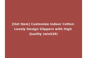 [Hot Item] Customize Indoor Cotton Lovely Design Slippers with High Quality (wis029)