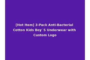 [Hot Item] 3-Pack Anti-Bacterial Cotton Kids Boy′ S Underwear with Custom Logo