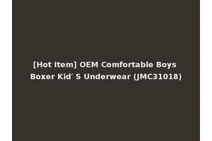 [Hot Item] OEM Comfortable Boys Boxer Kid′ S Underwear (JMC31018)
