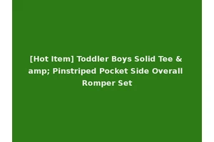 [Hot Item] Toddler Boys Solid Tee &amp; Pinstriped Pocket Side Overall Romper Set