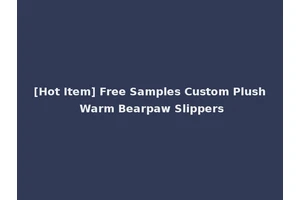 [Hot Item] Free Samples Custom Plush Warm Bearpaw Slippers