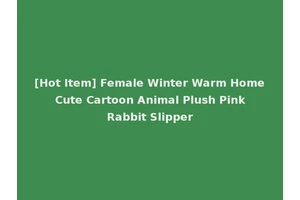 [Hot Item] Female Winter Warm Home Cute Cartoon Animal Plush Pink Rabbit Slipper