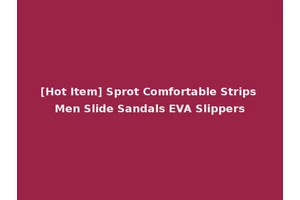 [Hot Item] Sprot Comfortable Strips Men Slide Sandals EVA Slippers