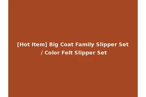 [Hot Item] Big Coat Family Slipper Set / Color Felt Slipper Set