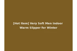 [Hot Item] Very Soft Men Indoor Warm Slipper for Winter