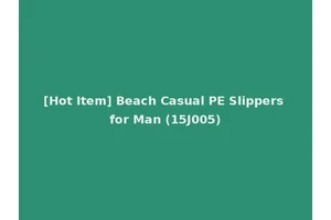 [Hot Item] Beach Casual PE Slippers for Man (15J005)
