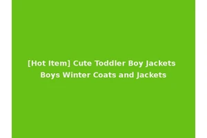 [Hot Item] Cute Toddler Boy Jackets Boys Winter Coats and Jackets