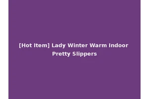 [Hot Item] Lady Winter Warm Indoor Pretty Slippers
