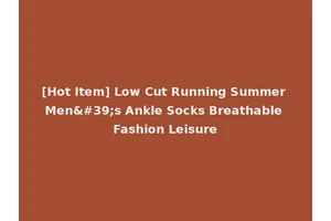 [Hot Item] Low Cut Running Summer Men's Ankle Socks Breathable Fashion Leisure