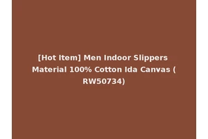 [Hot Item] Men Indoor Slippers Material 100% Cotton Ida Canvas (RW50734)