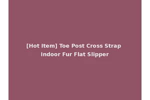 [Hot Item] Toe Post Cross Strap Indoor Fur Flat Slipper