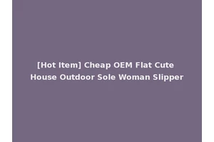 [Hot Item] Cheap OEM Flat Cute House Outdoor Sole Woman Slipper