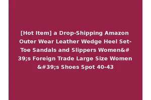 [Hot Item] a Drop-Shipping Amazon Outer Wear Leather Wedge Heel Set-Toe Sandals and Slippers Women's Foreign Trade Large Size Women's Shoes Spot 40-43