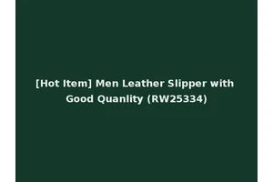 [Hot Item] Men Leather Slipper with Good Quanlity (RW25334)