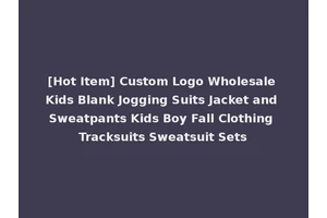 [Hot Item] Custom Logo Wholesale Kids Blank Jogging Suits Jacket and Sweatpants Kids Boy Fall Clothing Tracksuits Sweatsuit Sets