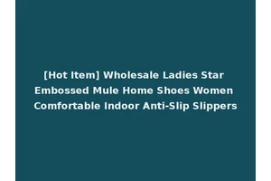 [Hot Item] Wholesale Ladies Star Embossed Mule Home Shoes Women Comfortable Indoor Anti-Slip Slippers