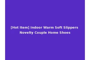 [Hot Item] Indoor Warm Soft Slippers Novelty Couple Home Shoes