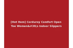 [Hot Item] Corduroy Comfort Open Toe Women's Indoor Slippers