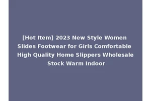[Hot Item] 2023 New Style Women Slides Footwear for Girls Comfortable High Quality Home Slippers Wholesale Stock Warm Indoor