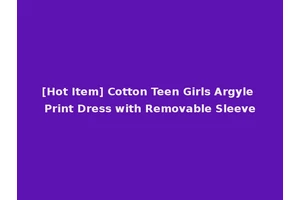 [Hot Item] Cotton Teen Girls Argyle Print Dress with Removable Sleeve