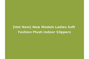 [Hot Item] New Models Ladies Soft Fashion Plush Indoor Slippers