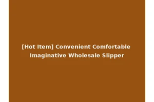 [Hot Item] Convenient Comfortable Imaginative Wholesale Slipper