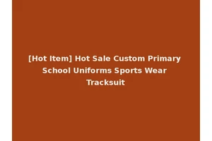 [Hot Item] Hot Sale Custom Primary School Uniforms Sports Wear Tracksuit