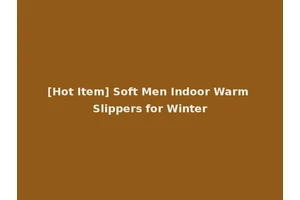 [Hot Item] Soft Men Indoor Warm Slippers for Winter