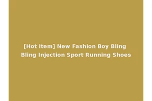 [Hot Item] New Fashion Boy Bling Bling Injection Sport Running Shoes
