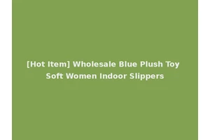 [Hot Item] Wholesale Blue Plush Toy Soft Women Indoor Slippers