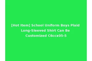 [Hot Item] School Uniform Boys Plaid Long-Sleeved Shirt Can Be Customized C6ccx05-5