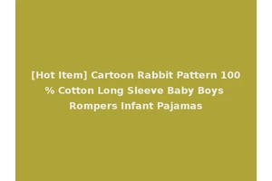 [Hot Item] Cartoon Rabbit Pattern 100% Cotton Long Sleeve Baby Boys Rompers Infant Pajamas