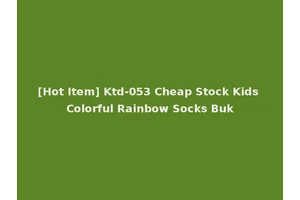 [Hot Item] Ktd-053 Cheap Stock Kids Colorful Rainbow Socks Buk