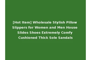 [Hot Item] Wholesale Stylish Pillow Slippers for Women and Men House Slides Shoes Extremely Comfy Cushioned Thick Sole Sandals