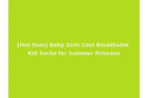 [Hot Item] Baby Girls Cool Breathable Kid Socks for Summer Princess