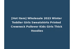 [Hot Item] Wholesale 2023 Winter Toddler Girls Sweatshirts Printed Crewneck Pullover Kids Girls Thick Hoodies