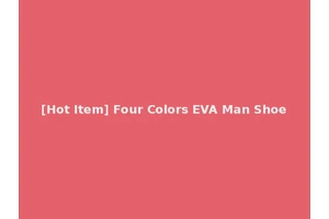 [Hot Item] Four Colors EVA Man Shoe
