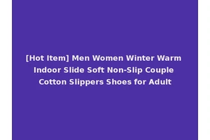 [Hot Item] Men Women Winter Warm Indoor Slide Soft Non-Slip Couple Cotton Slippers Shoes for Adult