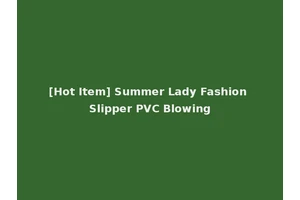 [Hot Item] Summer Lady Fashion Slipper PVC Blowing